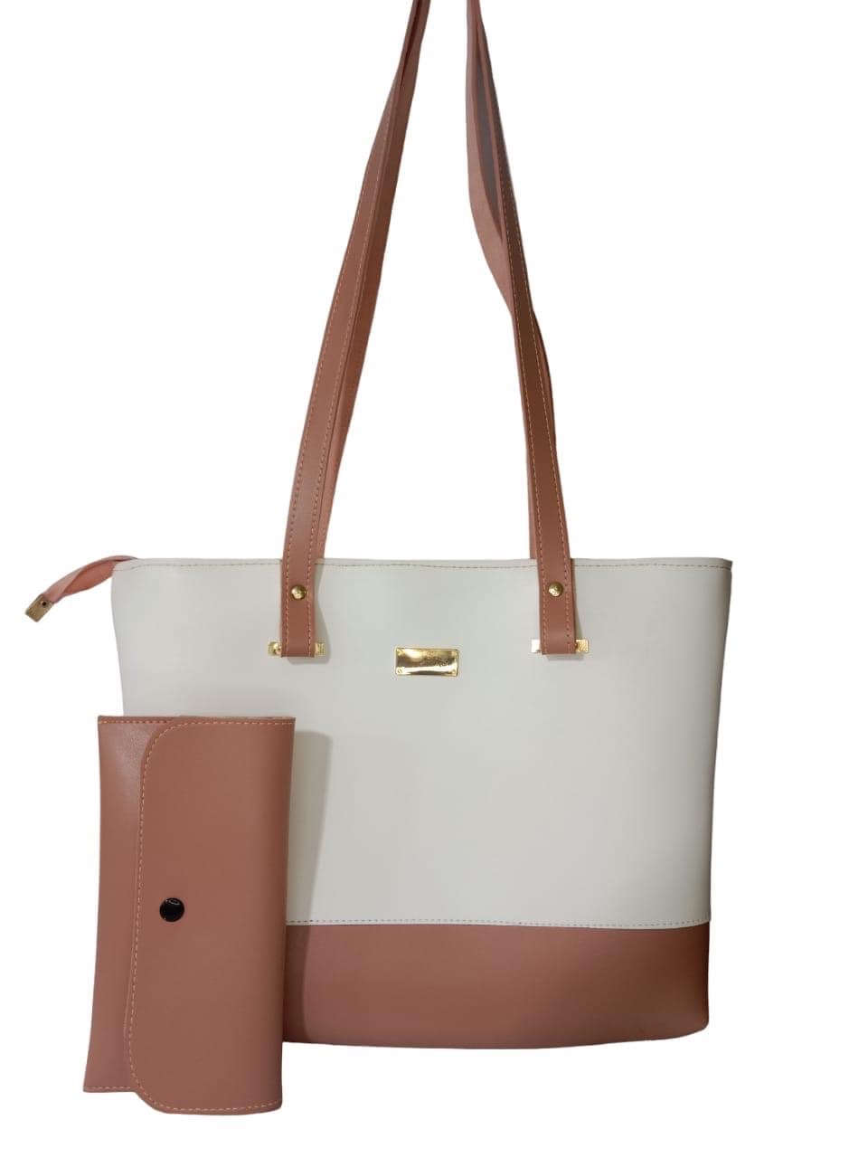 Shoulder Tote Bag (White)