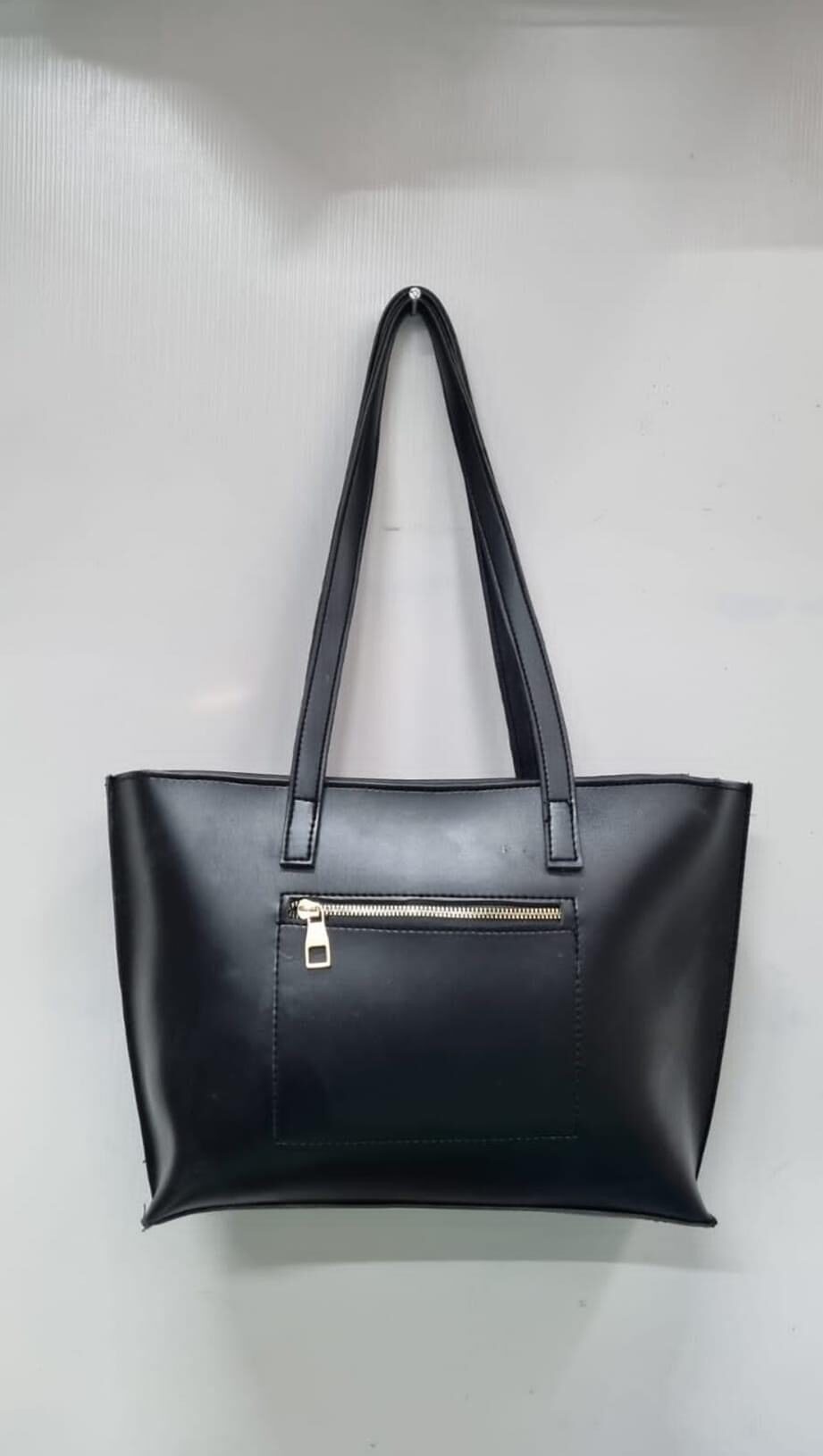 Long Handle Tote Bag (Black)