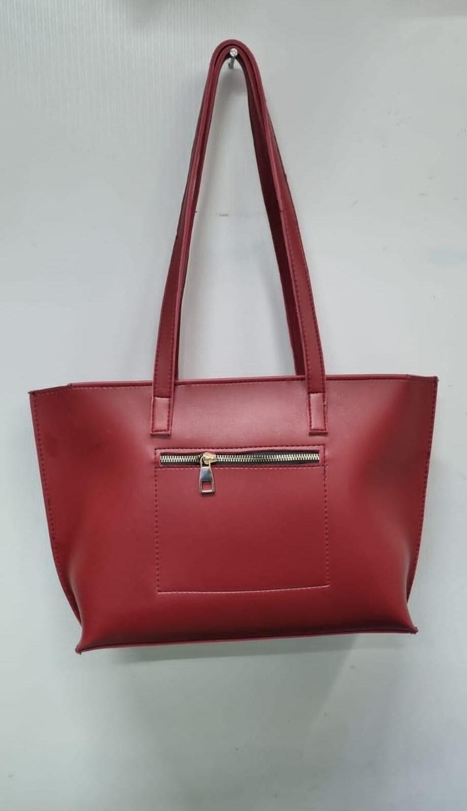 Long Handle Tote Bag (Maroon)