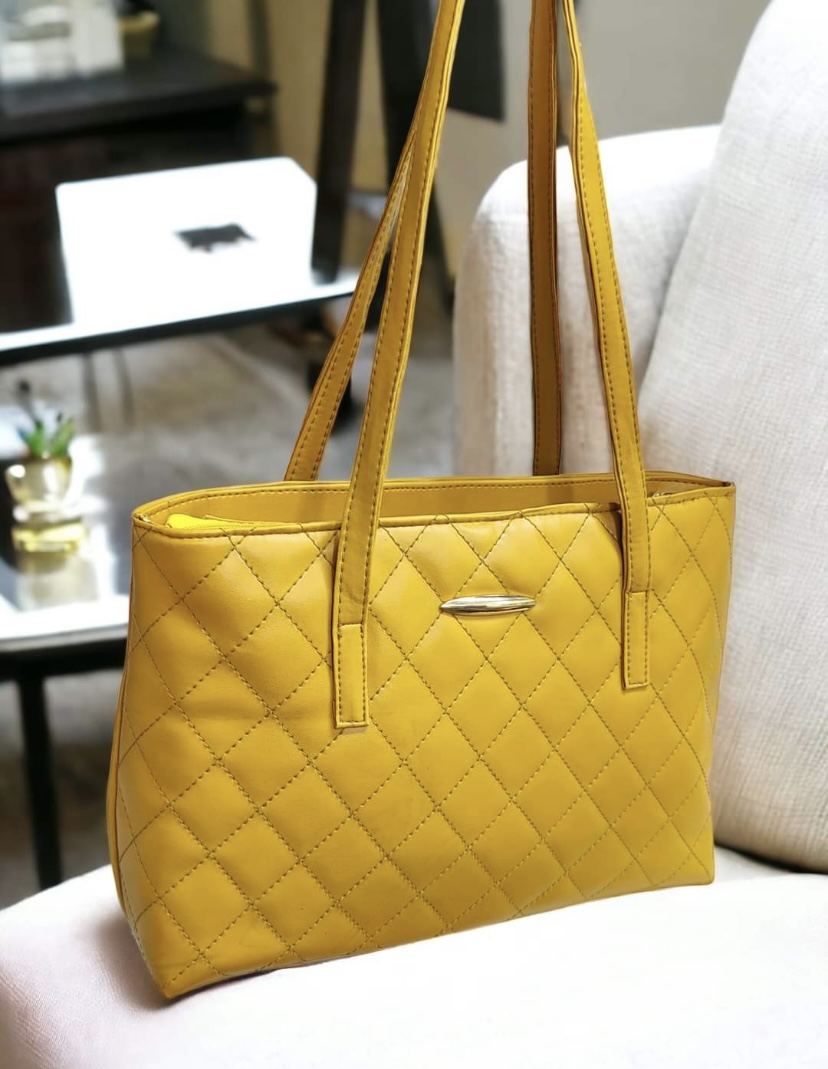 Criss Cross Tote Bag (Yellow)