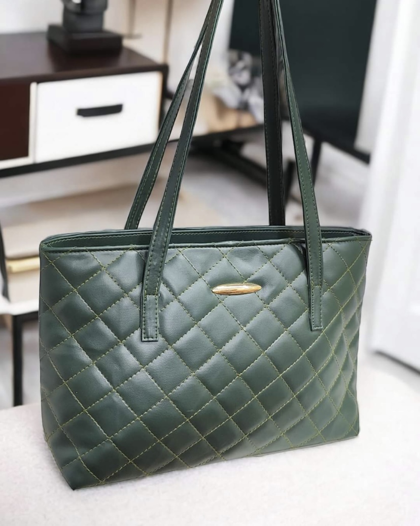 Criss Cross Tote Bag (Green)