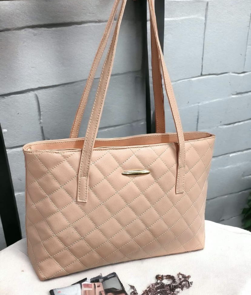 Criss Cross Tote Bag (Light Peach)