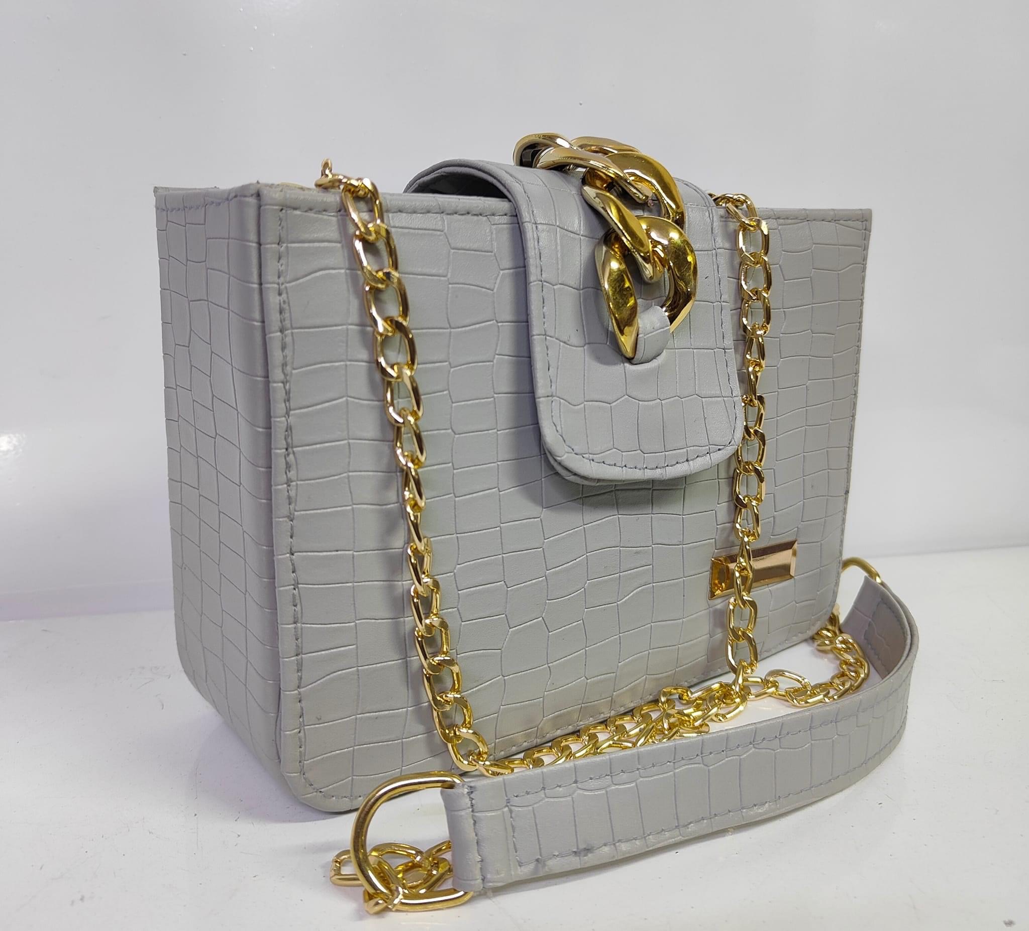 Croc Shoulder Bag (Grey)