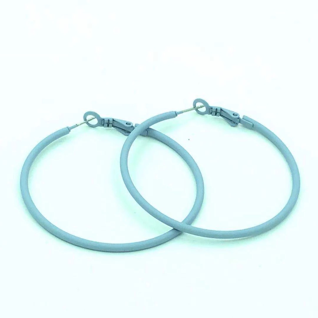 Colorful Circle Stainless Steel Hoop Earring.