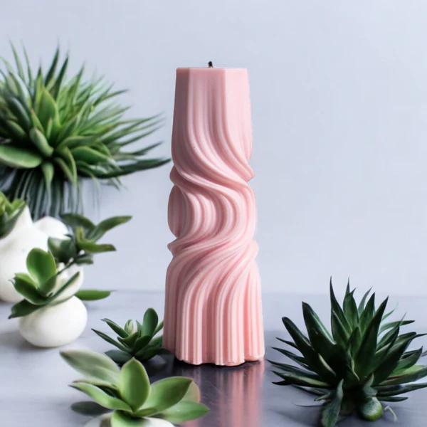 Pink Aesthetic Spiral Scented Candle