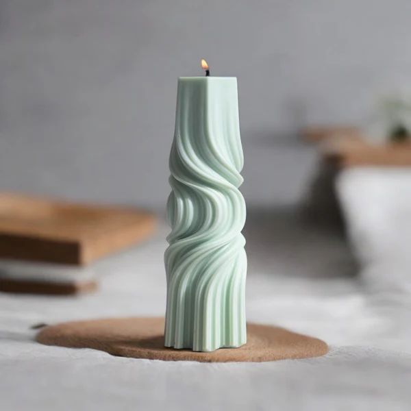 Green Aesthetic Spiral Scented Candle