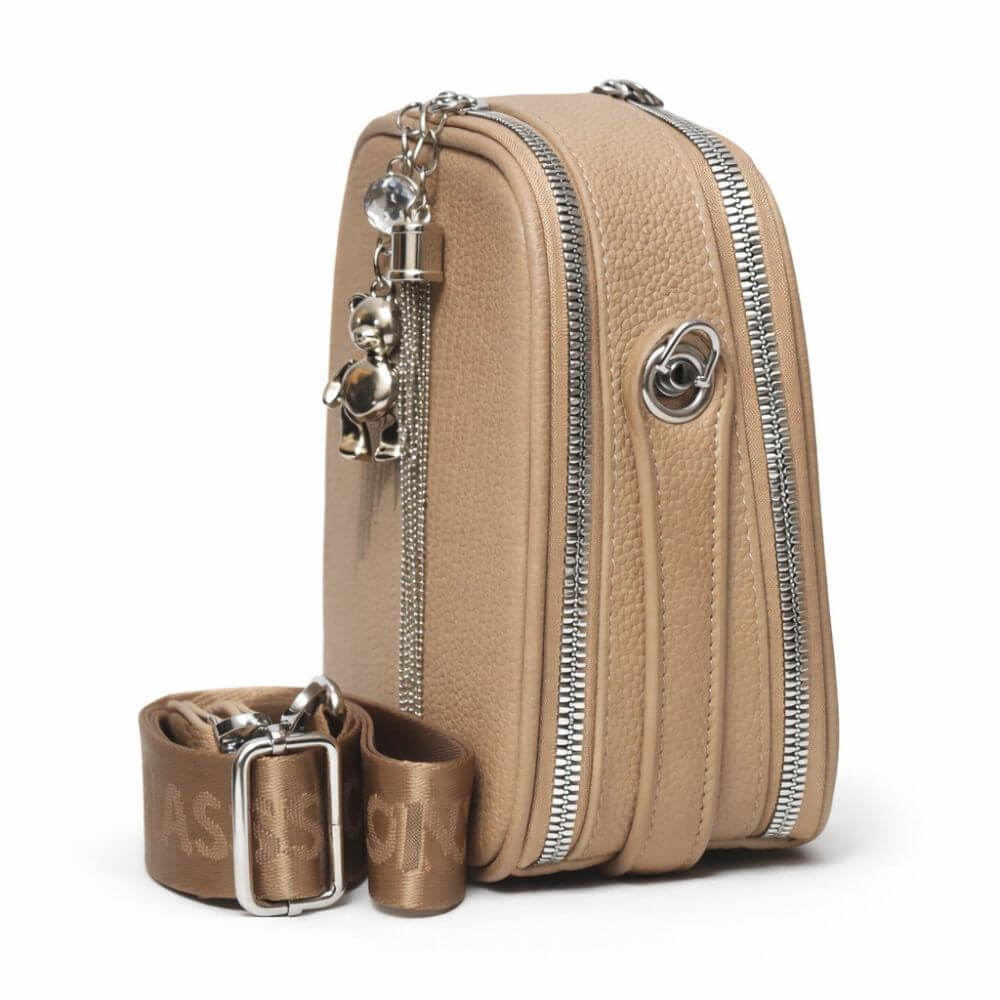 Teddy Charm Crossbody (Beige)