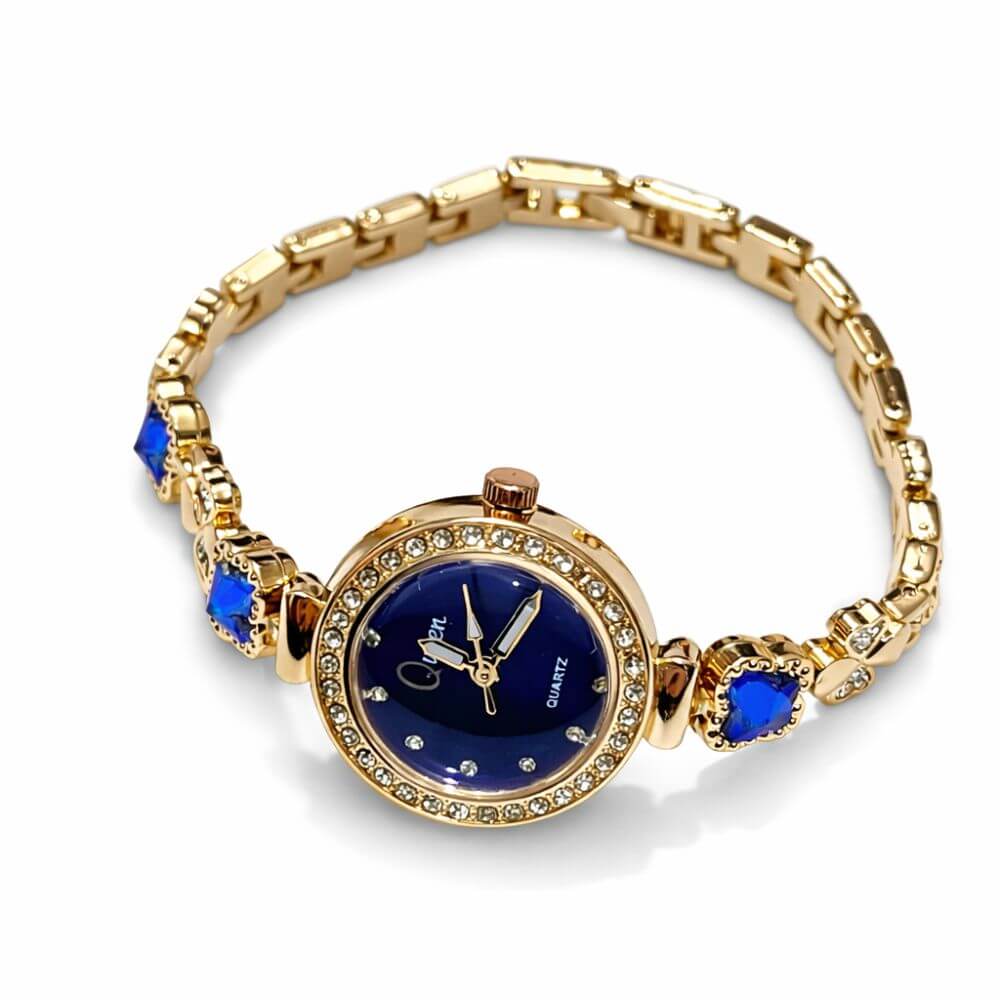 Royal Crystal Bangle Watch (blue)