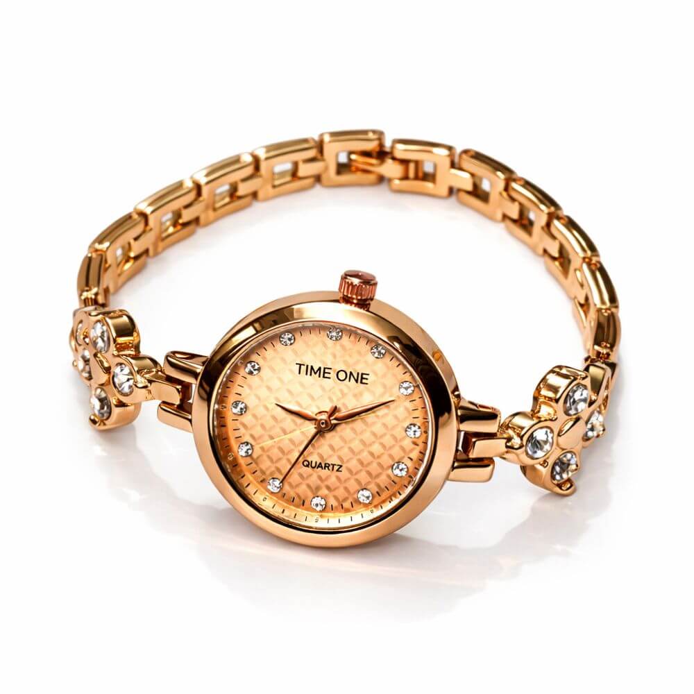 Royal Crystal Bangle Watch (gold)