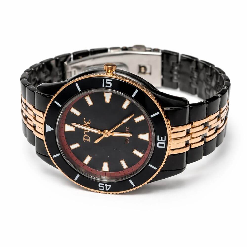 DWC  Dual-Tone Quartz Watch (Black & Gold)