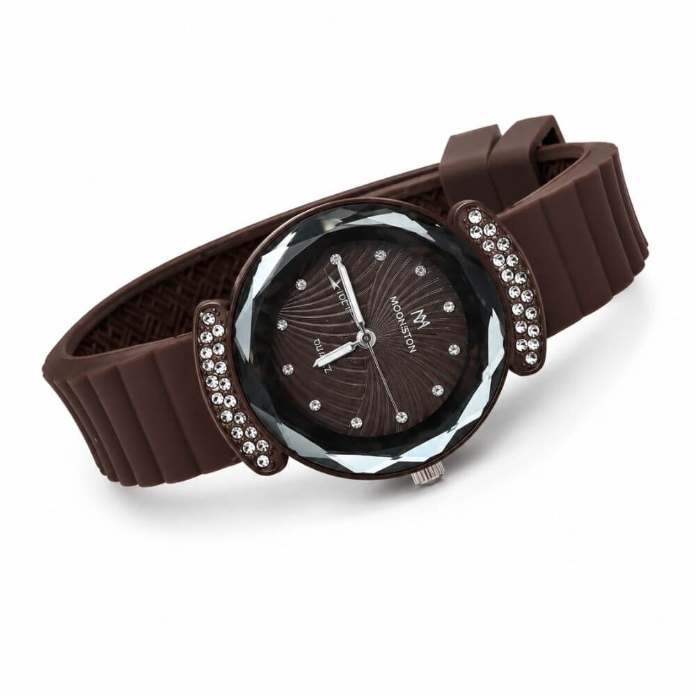 Royal Brown Crystal Watch