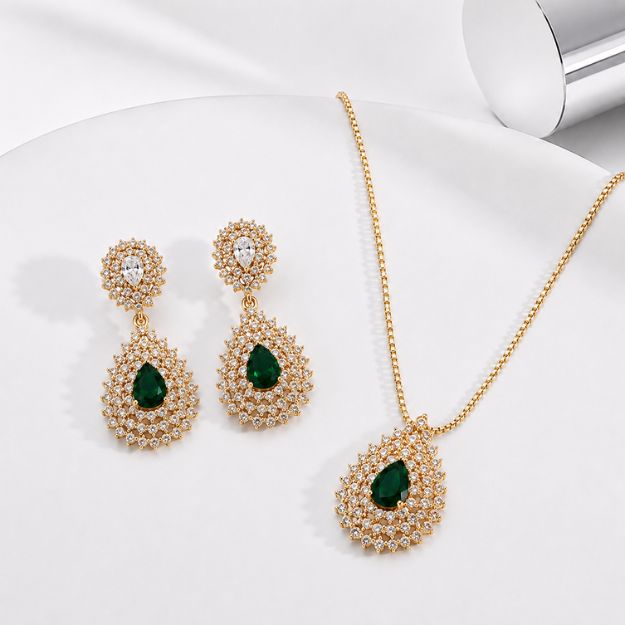 Emerald Green Jewelry Set