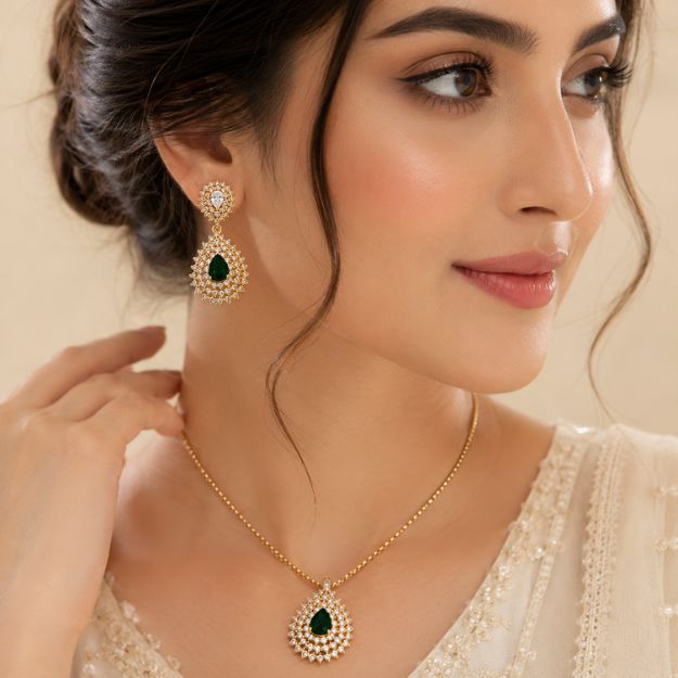 Emerald Green Jewelry Set
