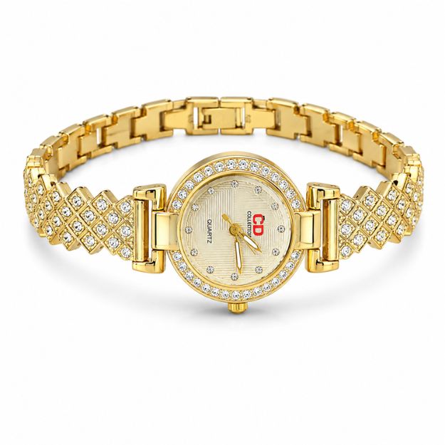 Golden Crystal Elegance Watch