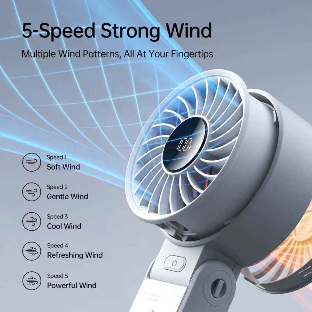 JisuLife Handheld Fan Life 7 (3600mAh)-Black