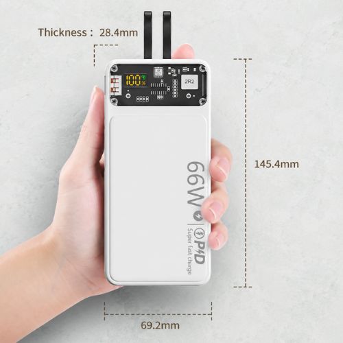 66W PD Super Fast Charging Power Bank(White)