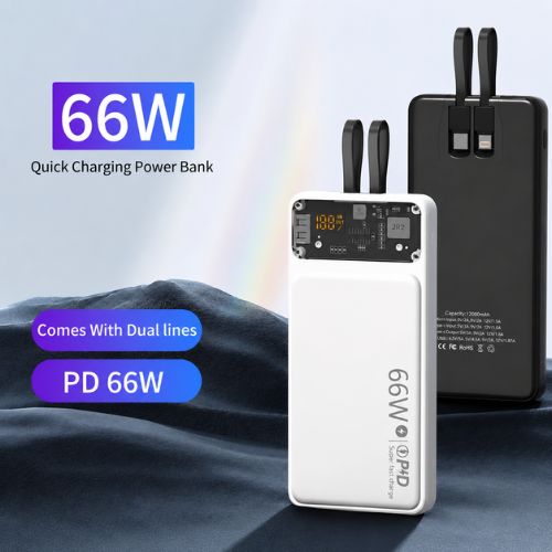 66W PD Super Fast Charging Power Bank(White)