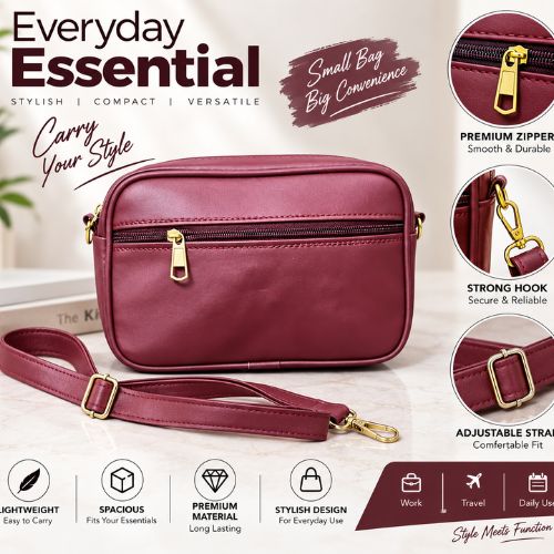 Luna Quilted Crossbody Bag – Rose