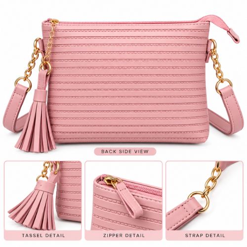 Blush Pink Luxe Chain Shoulder Bag