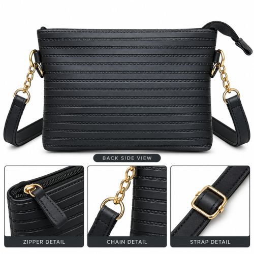 Black Luxe Chain Shoulder Bag