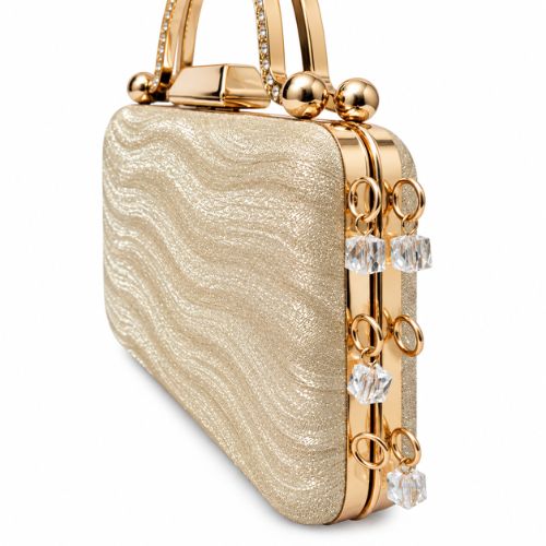 Golden Wave Glitter Clutch