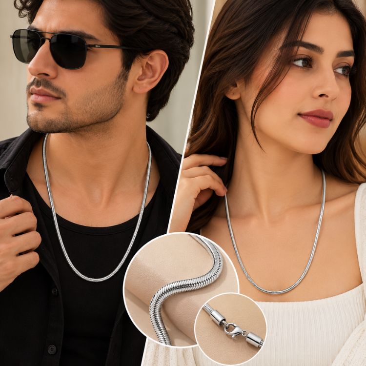 Classic Silver Snake Chain-Unisex