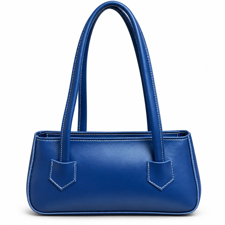 Classic Blue Structured Handbag