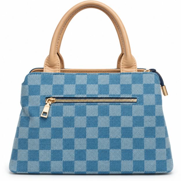 Blue Checkered Handbag