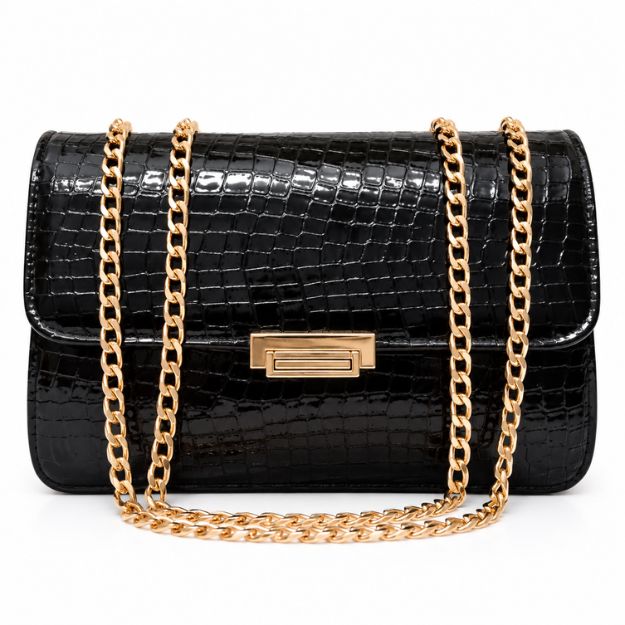 Luxe Noir Chain Bag